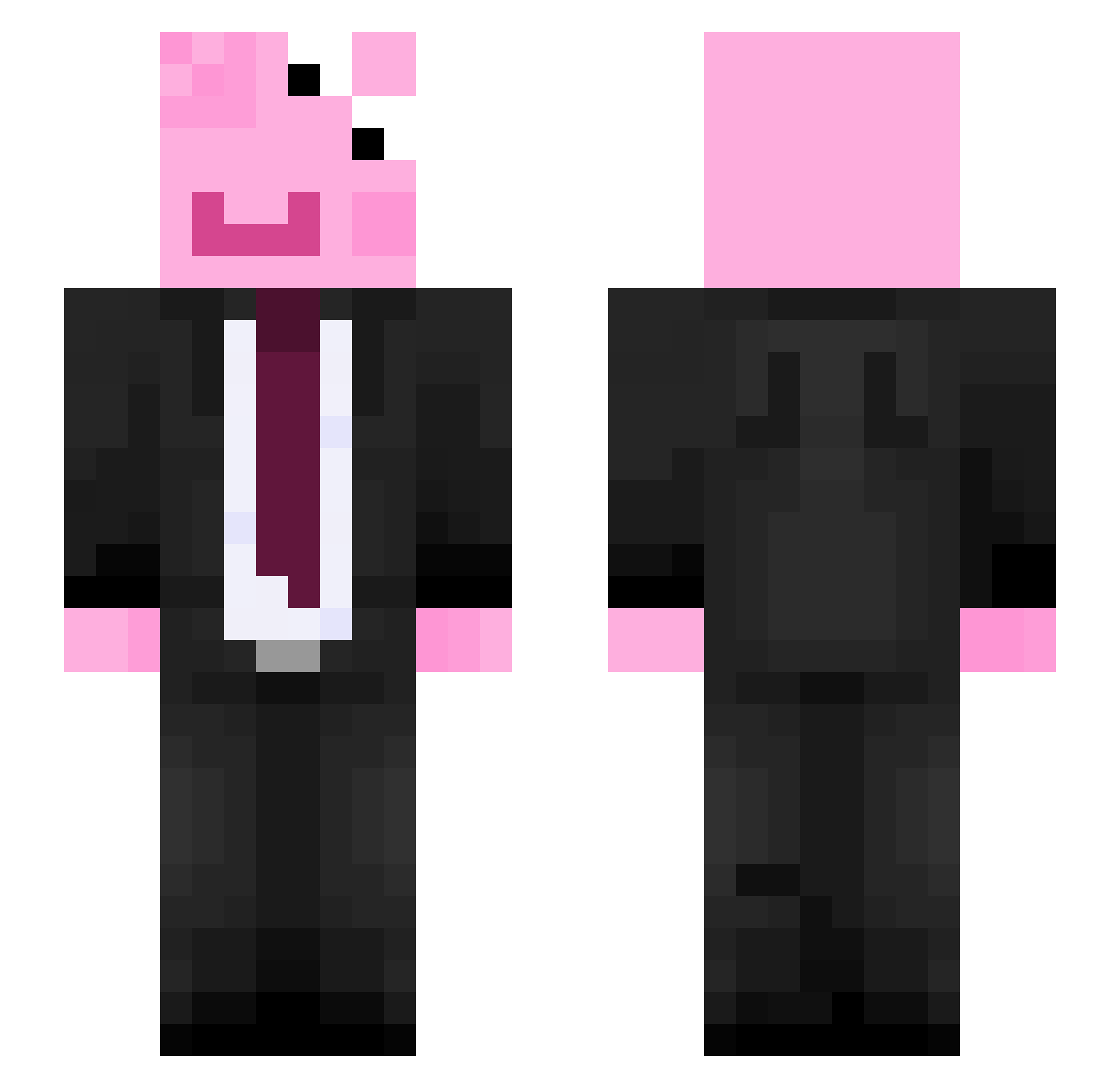 plumbermanrl Minecraft skin, front and back view