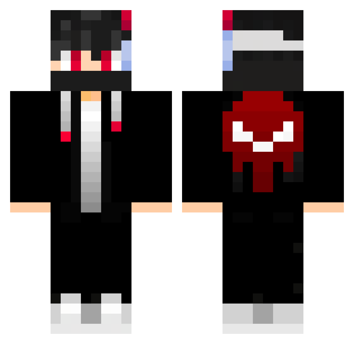 VadoseScarf3 Minecraft skin, front and back view