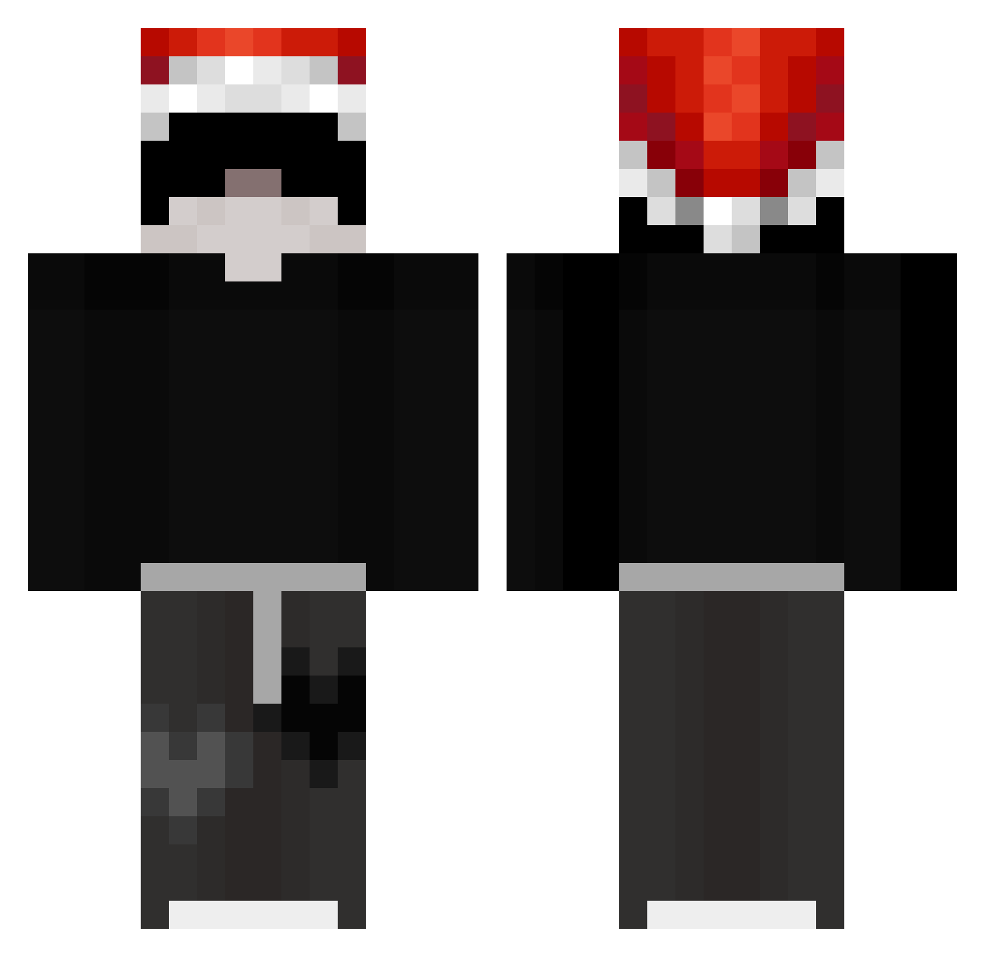 Strica Minecraft skin, front and back view
