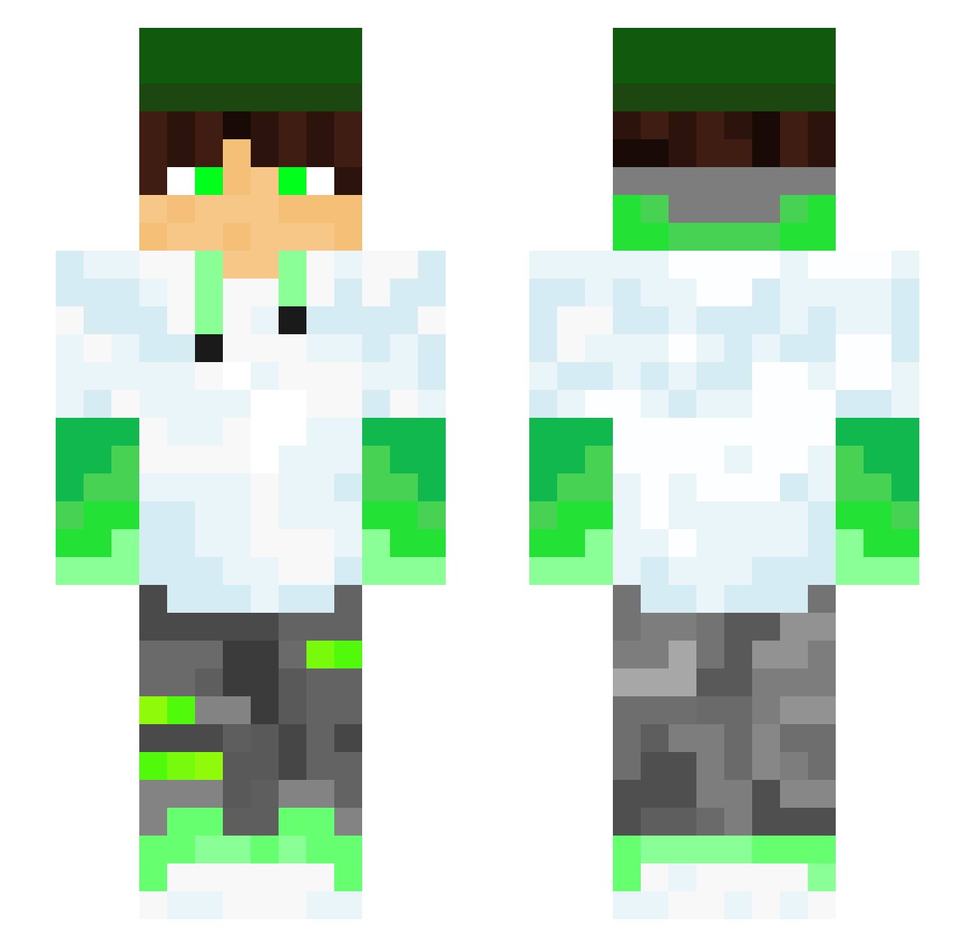 szaziak47 Minecraft skin, front and back view