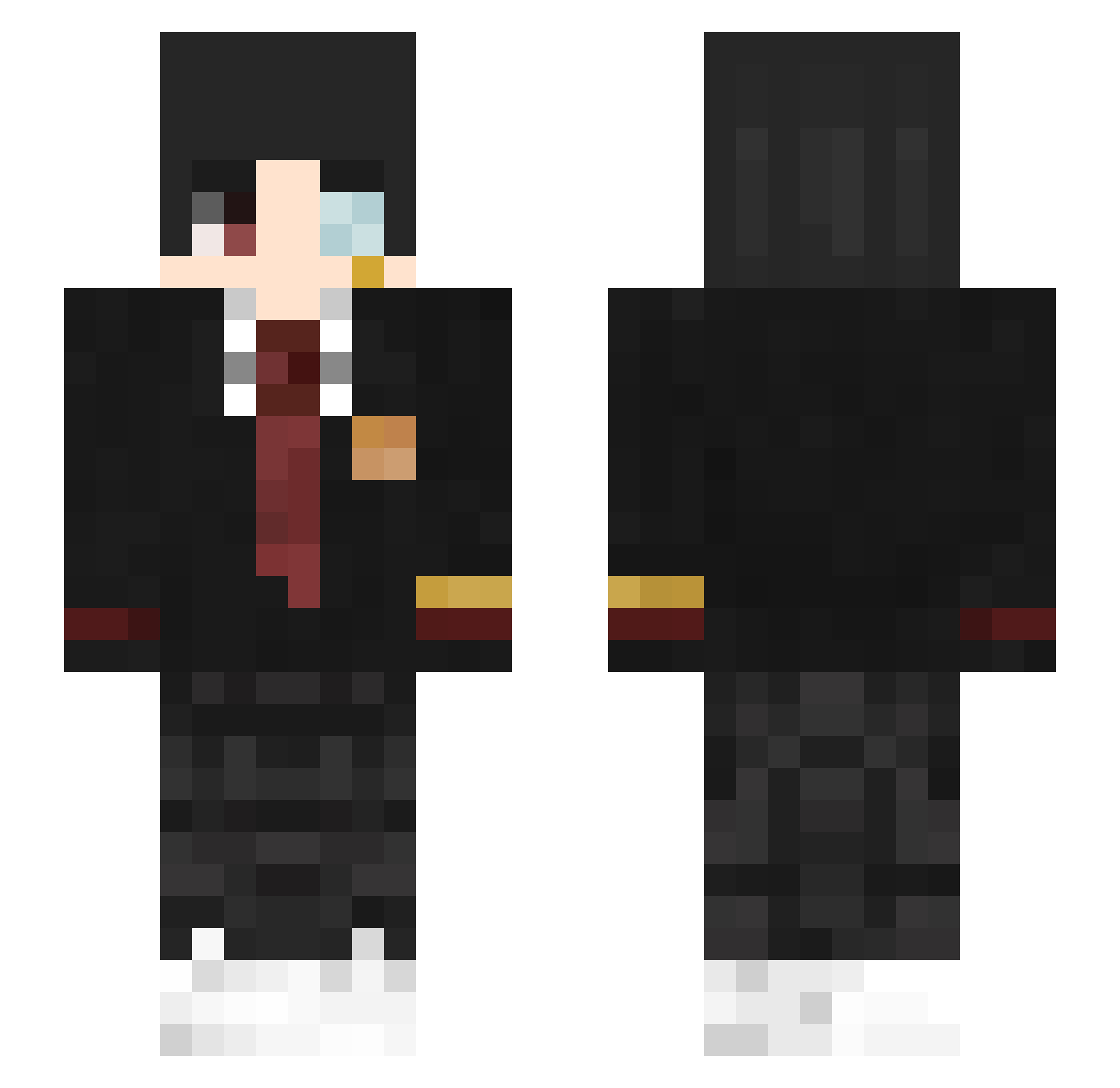 Spledior Minecraft skin, front and back view