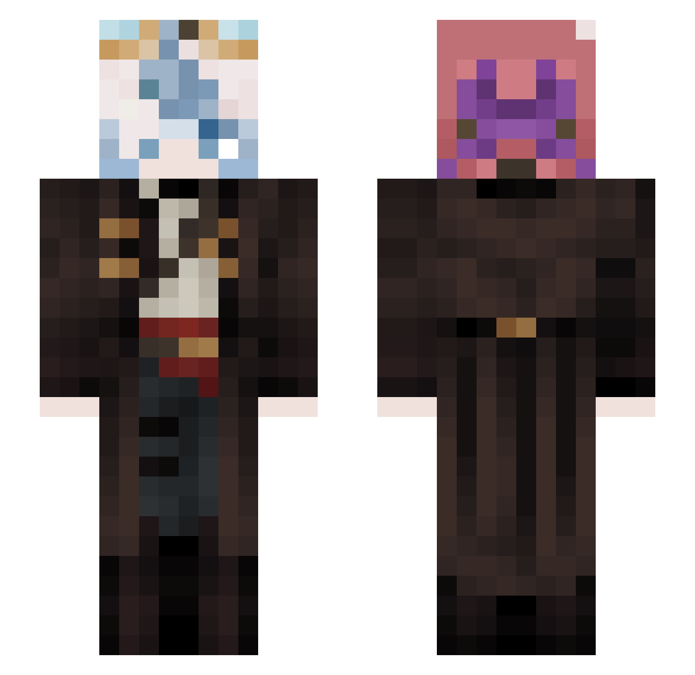 EnderForever105 Minecraft skin, front and back view