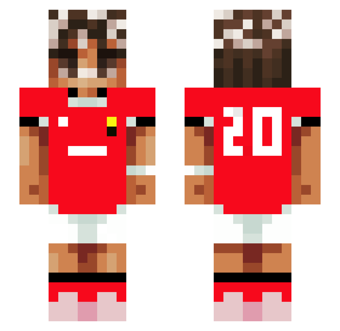 estevesMCnoob Minecraft skin, front and back view