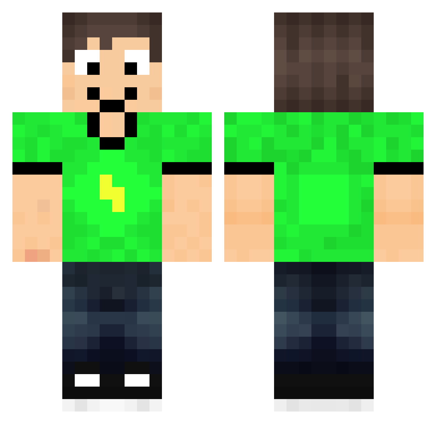 takeuchi Minecraft skin, front and back view