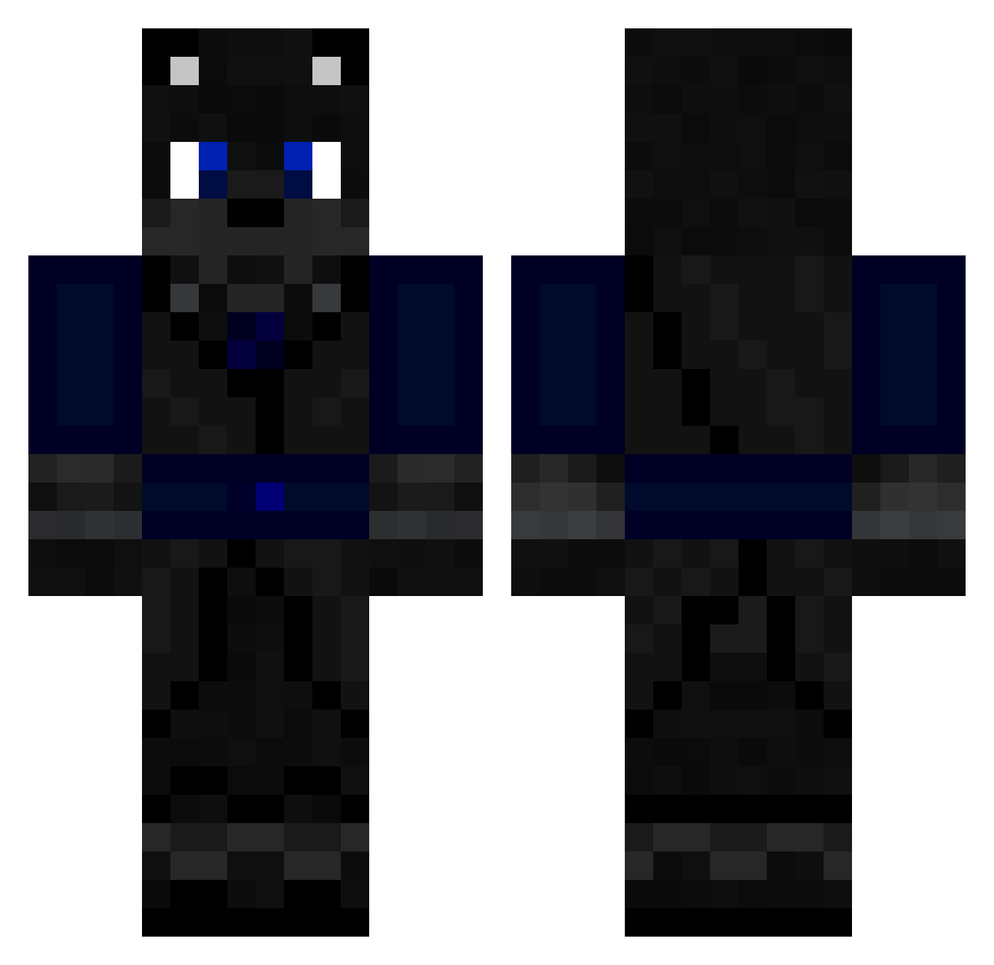 shun0542 Minecraft skin, front and back view