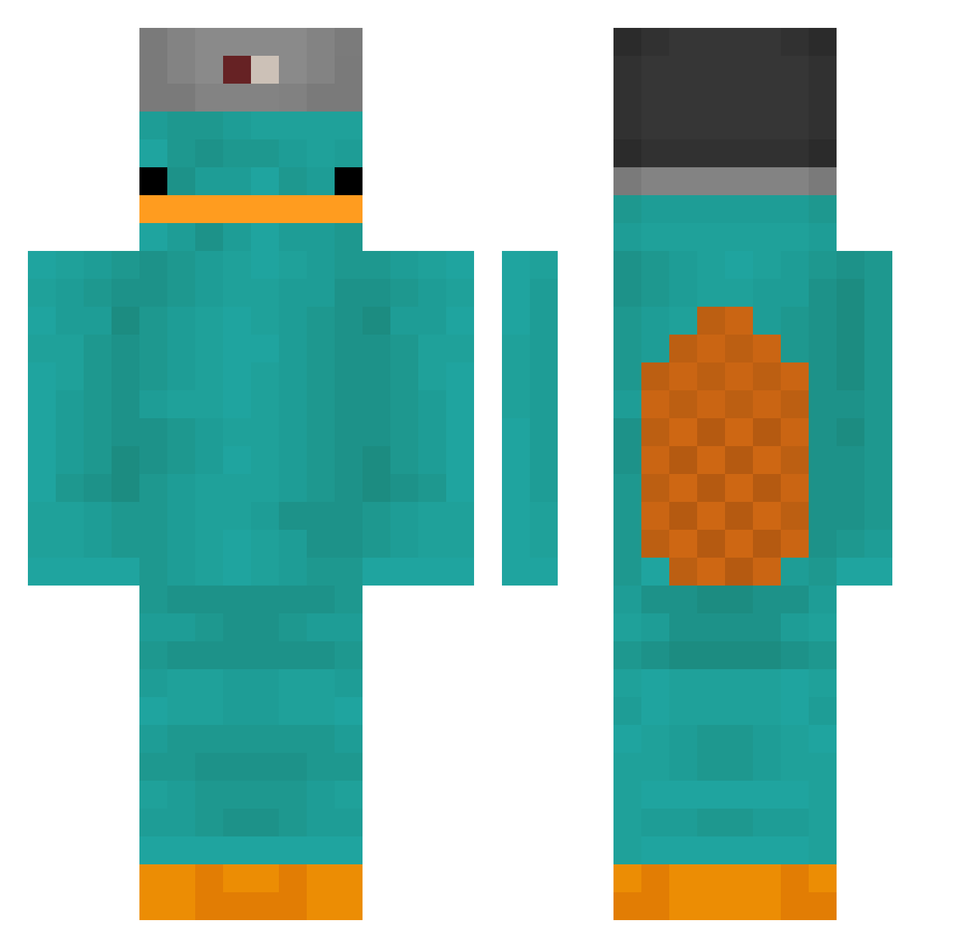 XxsoczekxX Minecraft skin, front and back view
