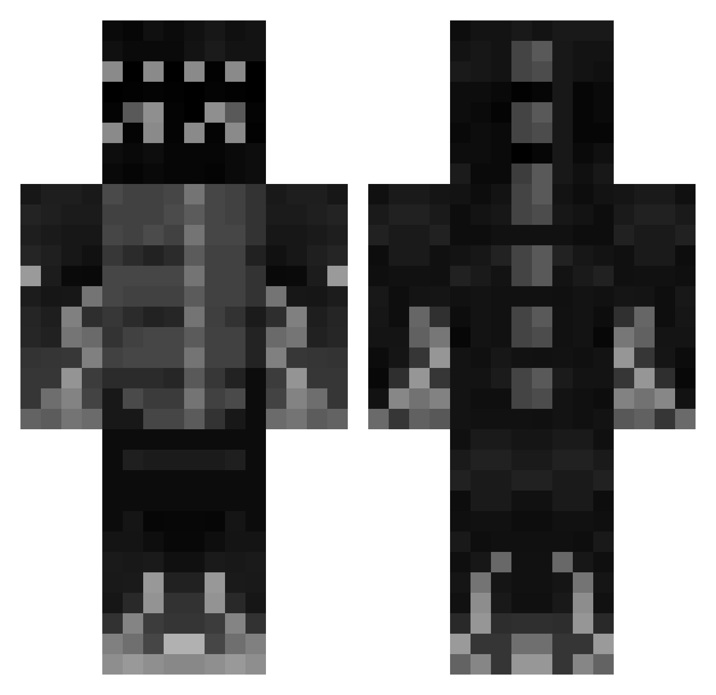 _Zaiin Minecraft skin, front and back view