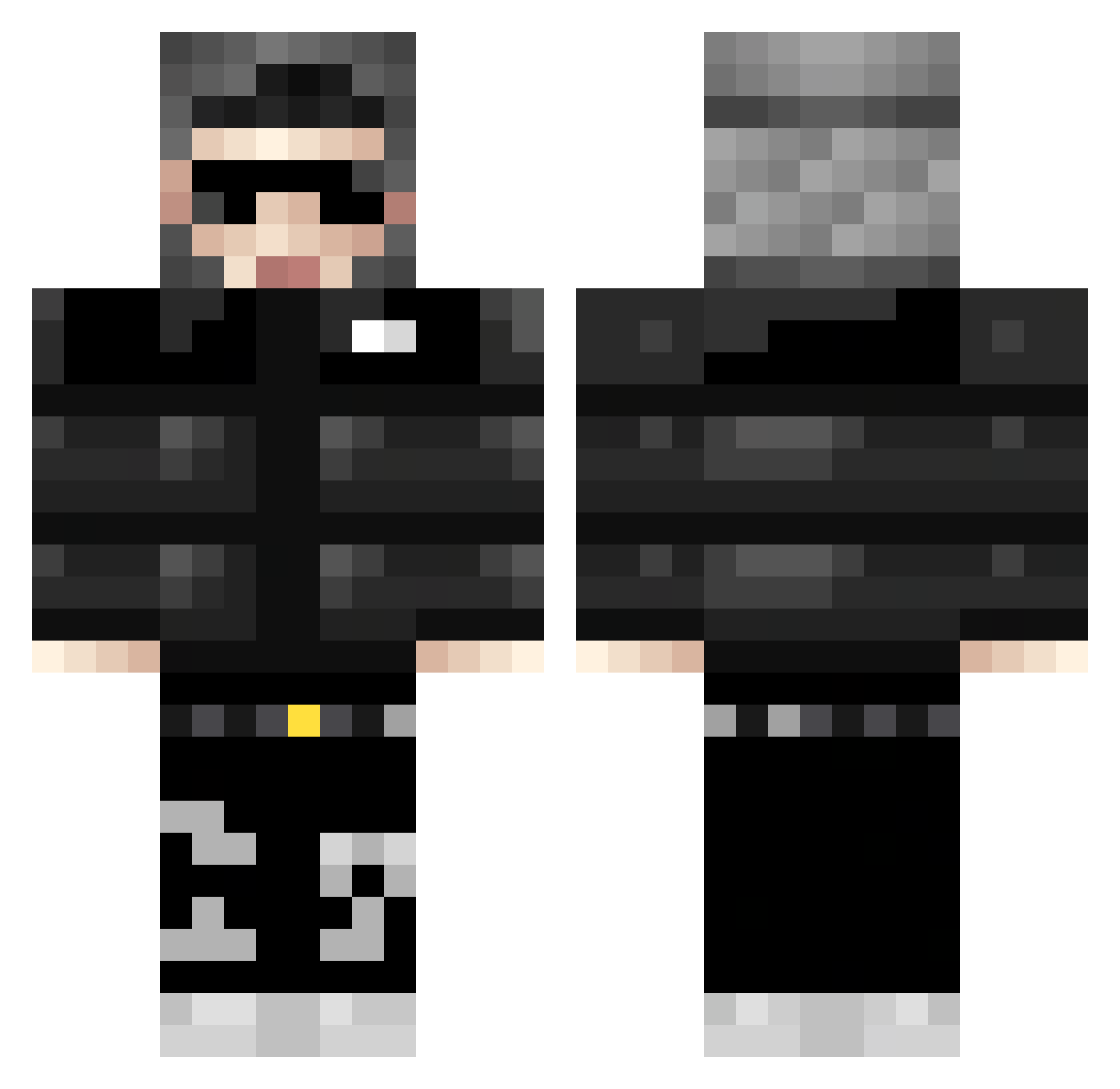 smegsma Minecraft skin, front and back view