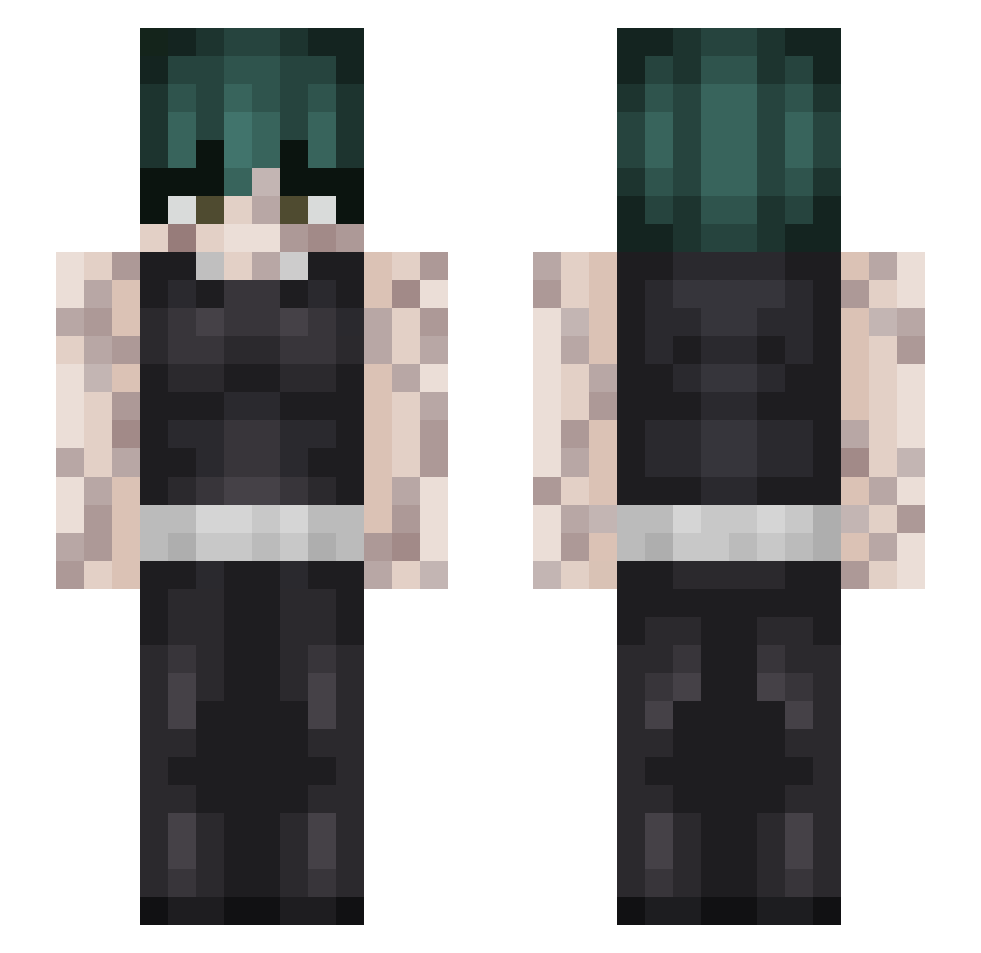 Tofu_Xhi Minecraft skin, front and back view