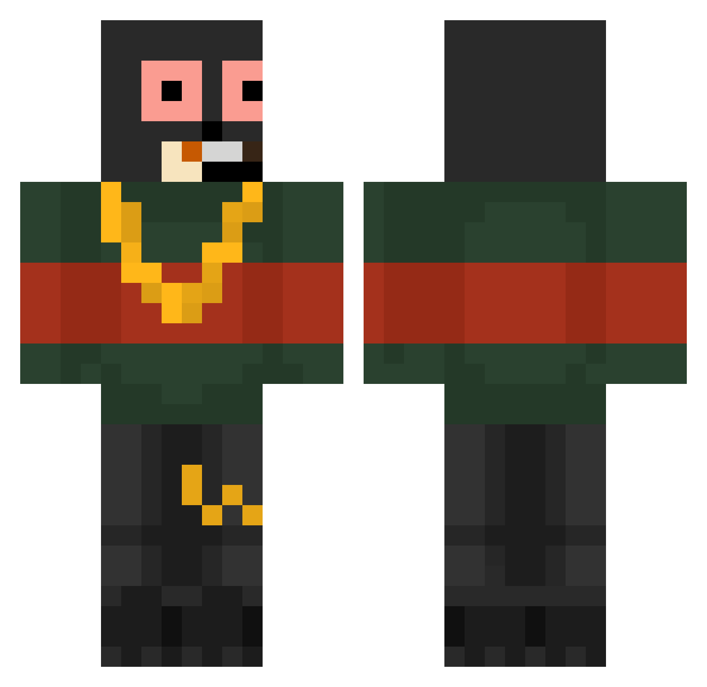 Samir_abi Minecraft skin, front and back view