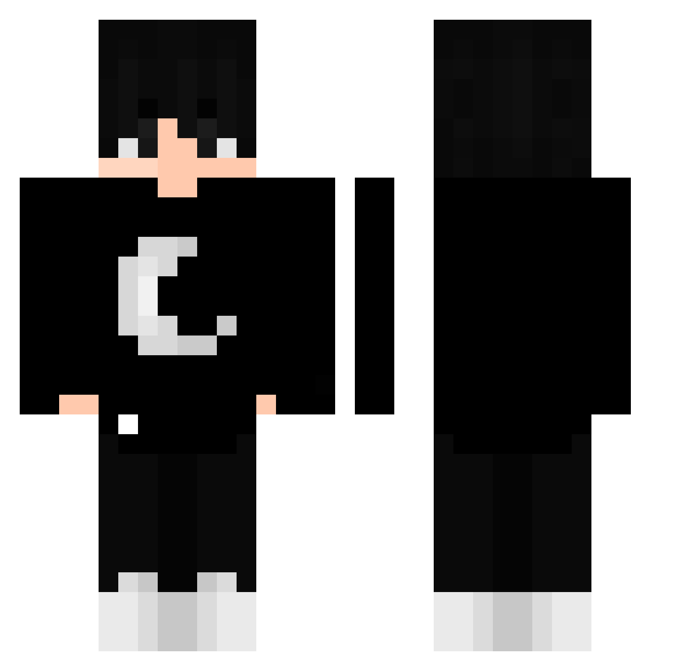 stoneman4 Minecraft skin, front and back view