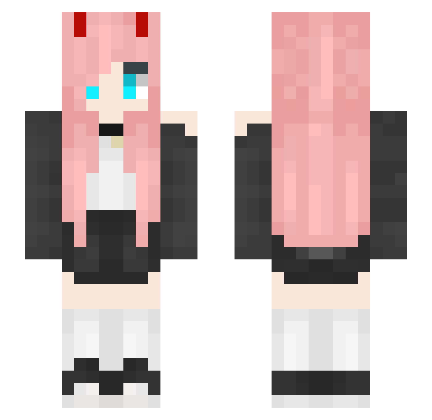 Supertrans Minecraft skin, front and back view