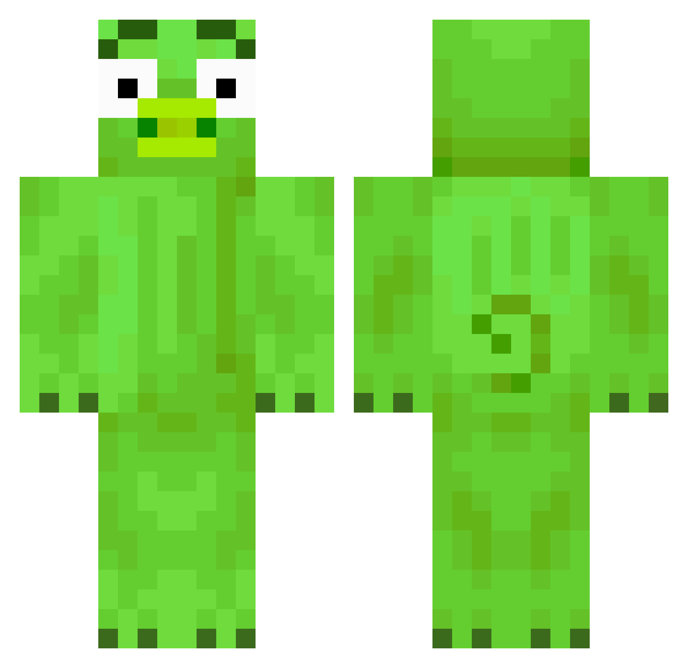 Crab_Face Minecraft skin, front and back view