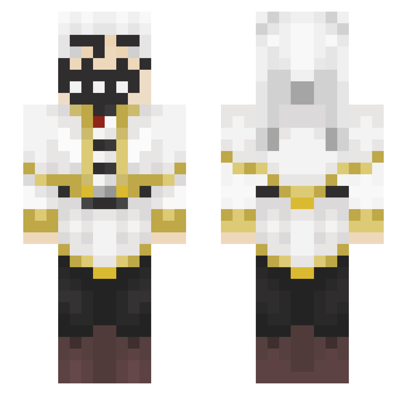 Rubyfanguy Minecraft skin, front and back view