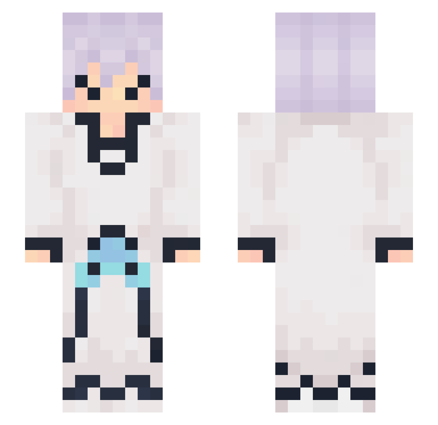 fkokie Minecraft skin, front and back view