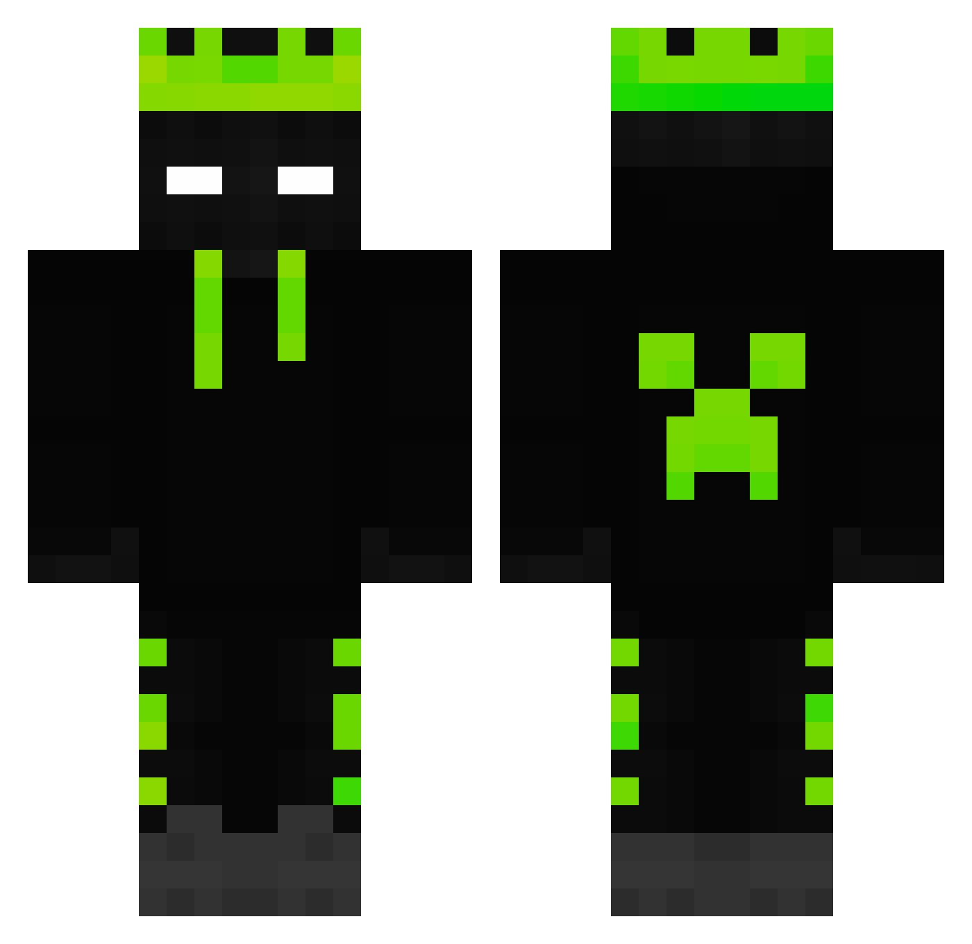 Ediwolt Minecraft skin, front and back view