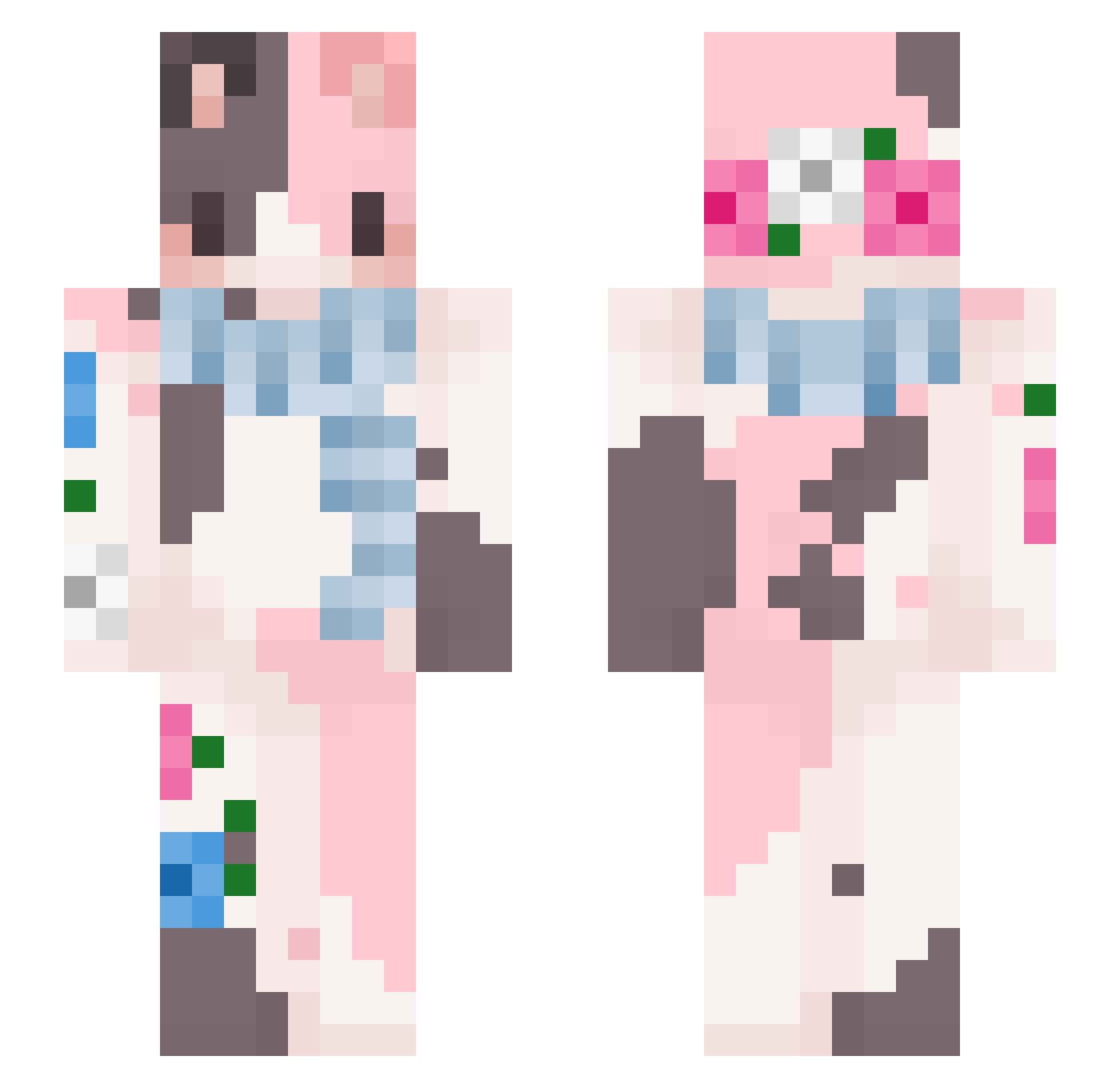 Tomatoes99 Minecraft skin, front and back view