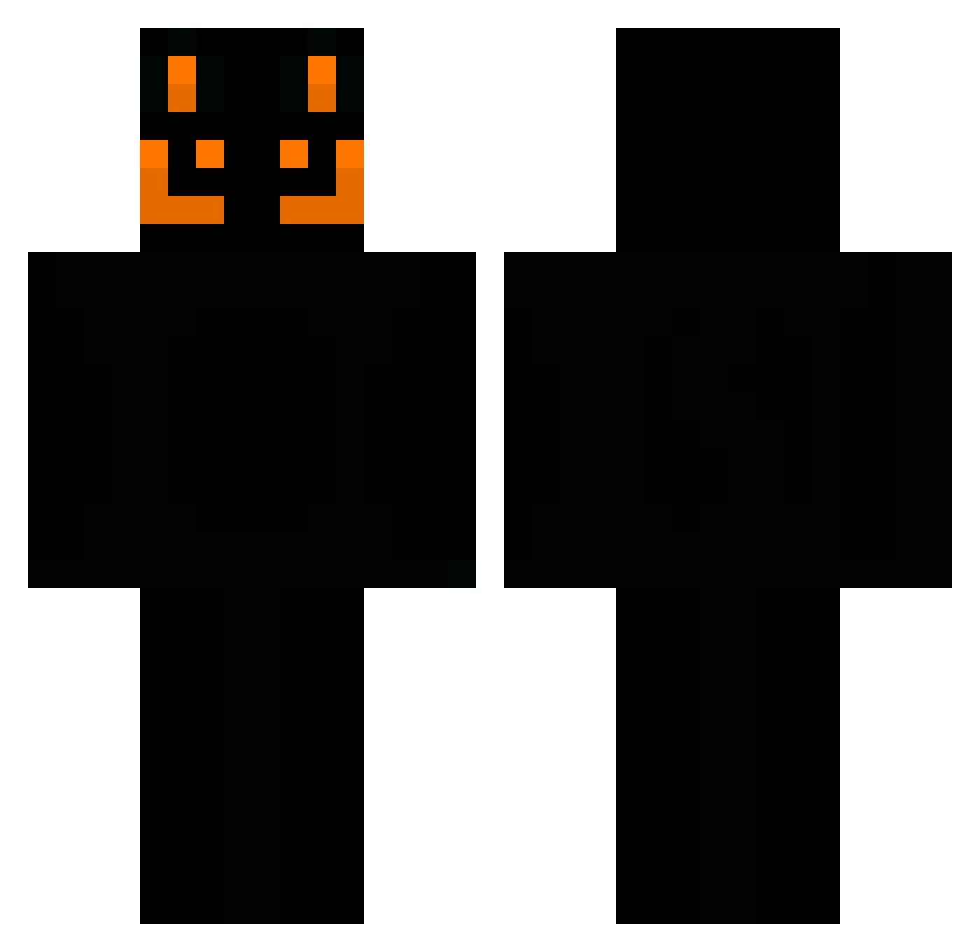 FrostedNA Minecraft skin, front and back view