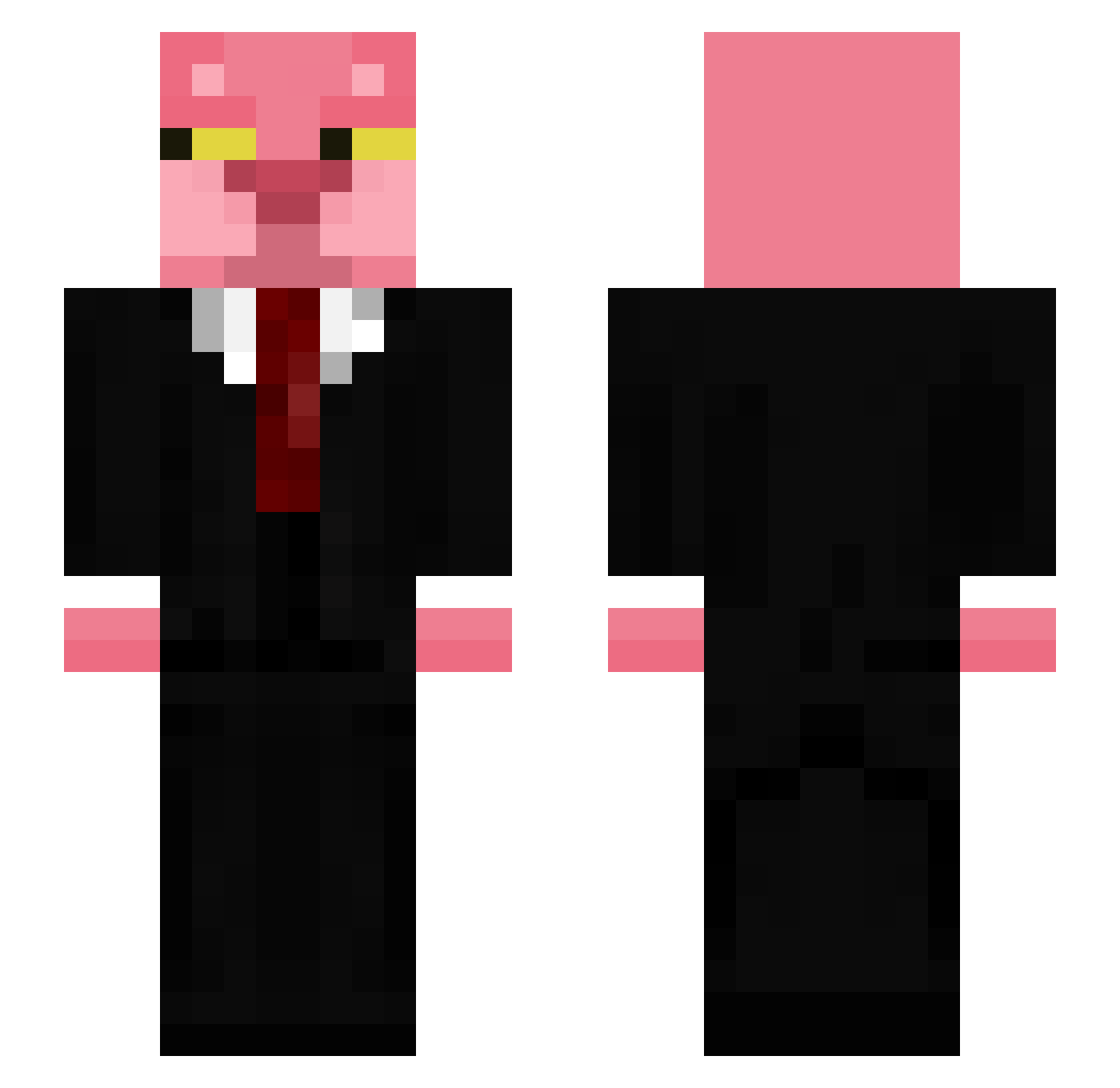 Adamwerasus Minecraft skin, front and back view