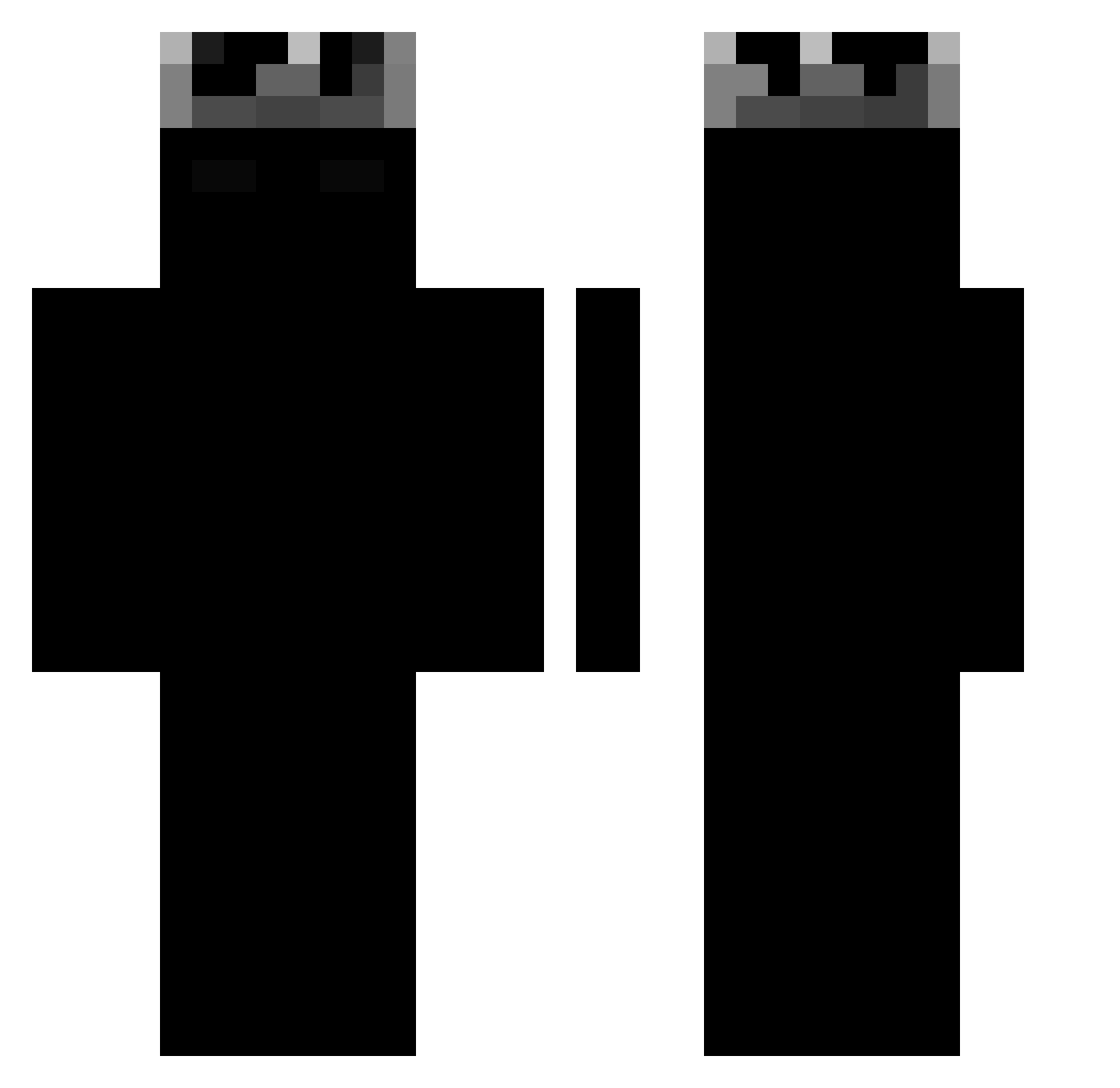 zenyum4K Minecraft skin, front and back view