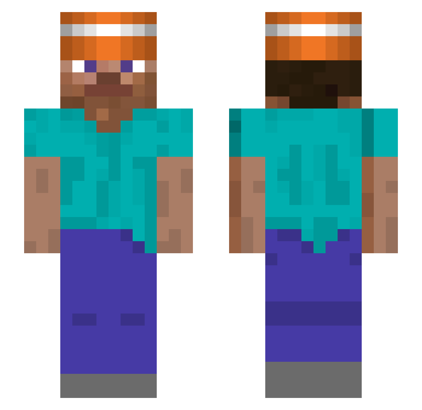 qsgd Minecraft skin, front and back view