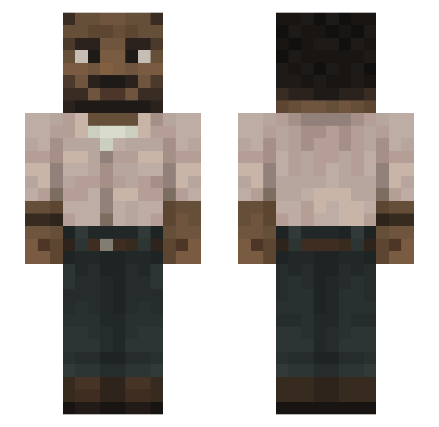 oliveguy1234 Minecraft skin, front and back view