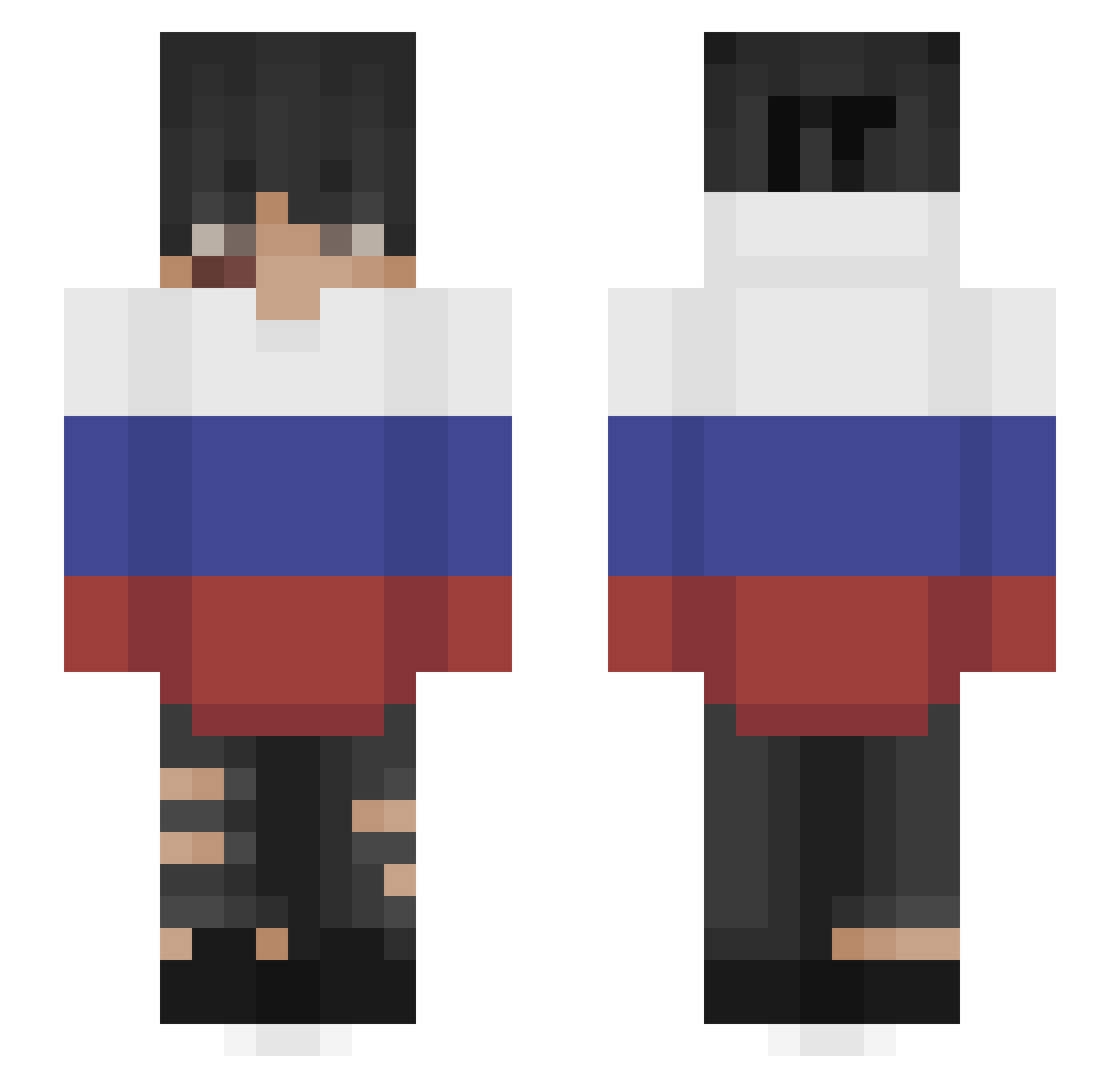 sersch11 Minecraft skin, front and back view