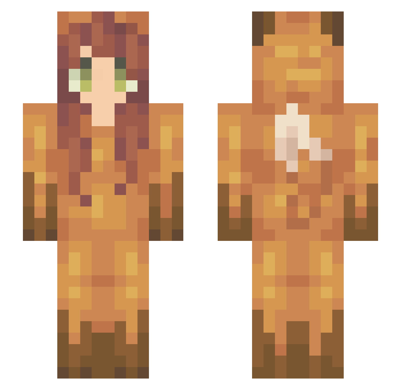 Cary Minecraft skin, front and back view