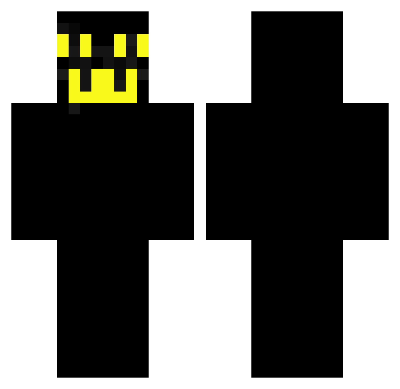 twelvemonth Minecraft skin, front and back view