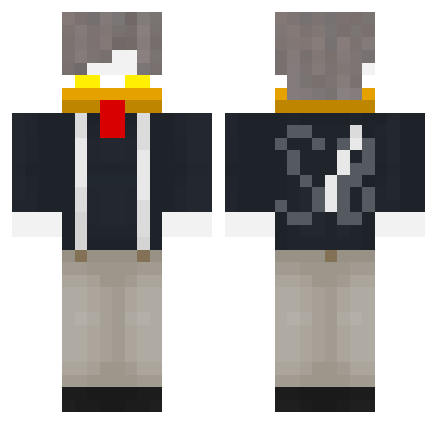 Limingjulab Minecraft skin, front and back view