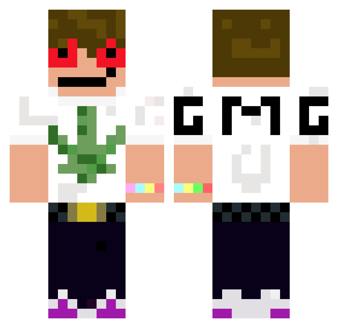 Misus9713 Minecraft skin, front and back view
