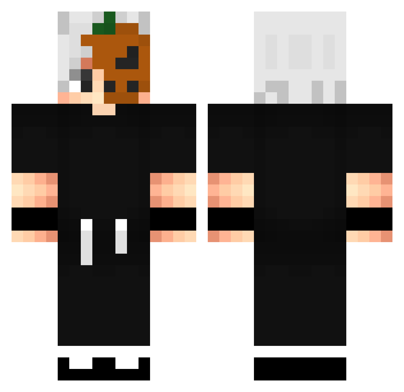 Meezuki Minecraft skin, front and back view