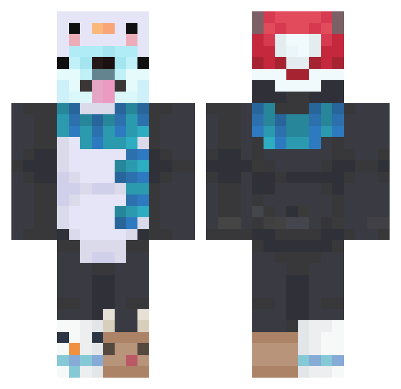 ThlerryHenry Minecraft skin, front and back view