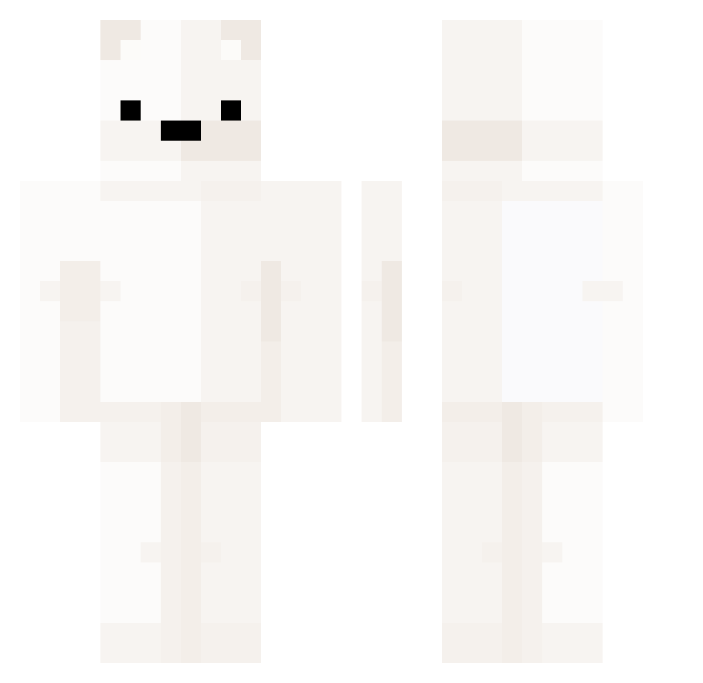 sourix Minecraft skin, front and back view