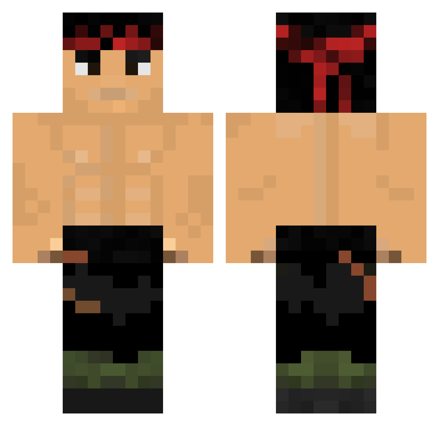randomraoul Minecraft skin, front and back view