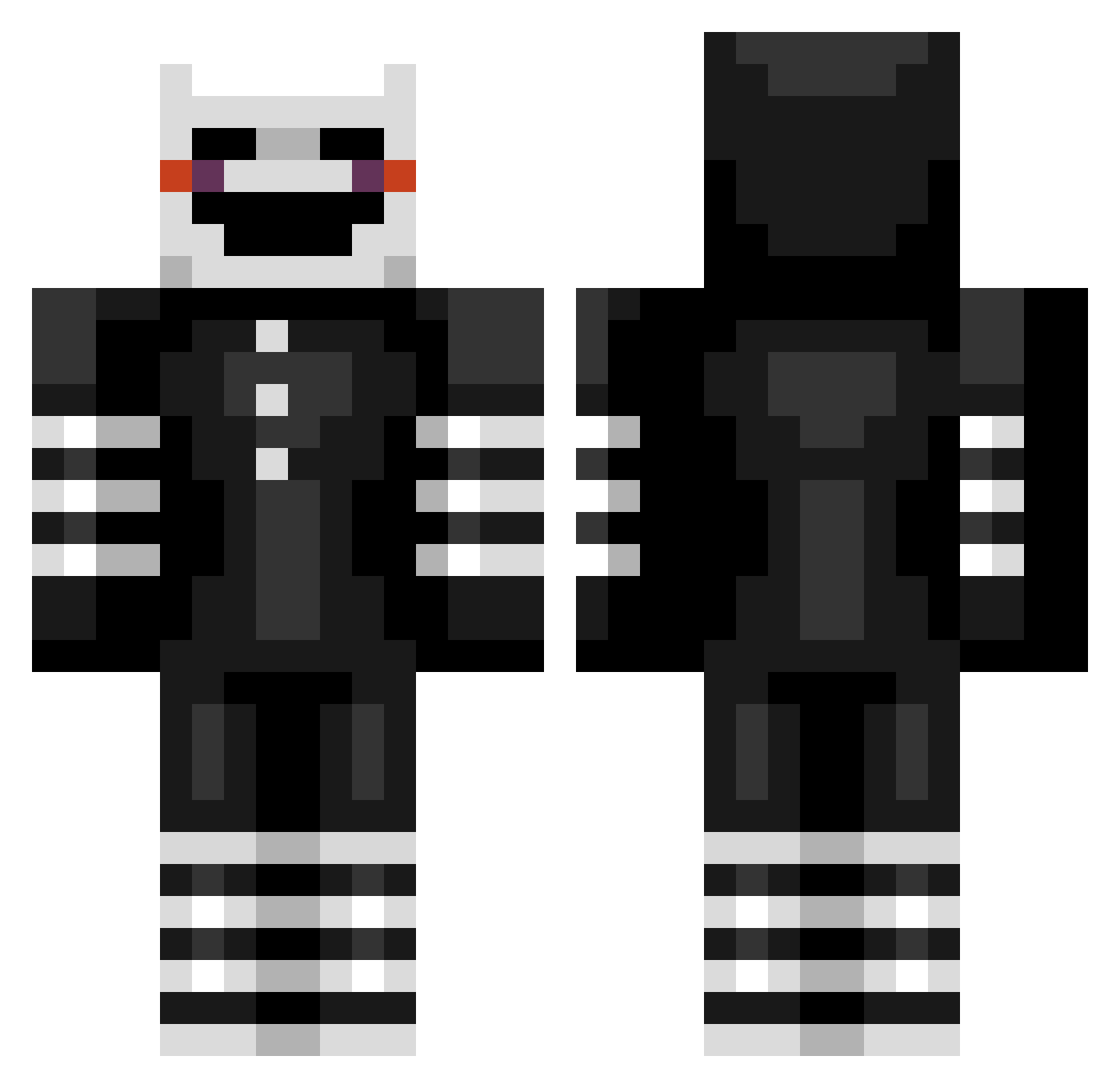 sparkle25 Minecraft skin, front and back view