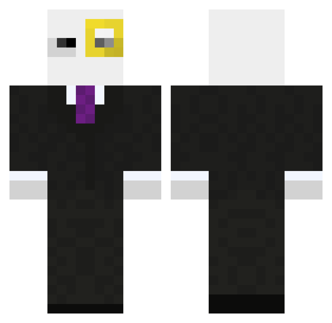 Skurka123 Minecraft skin, front and back view