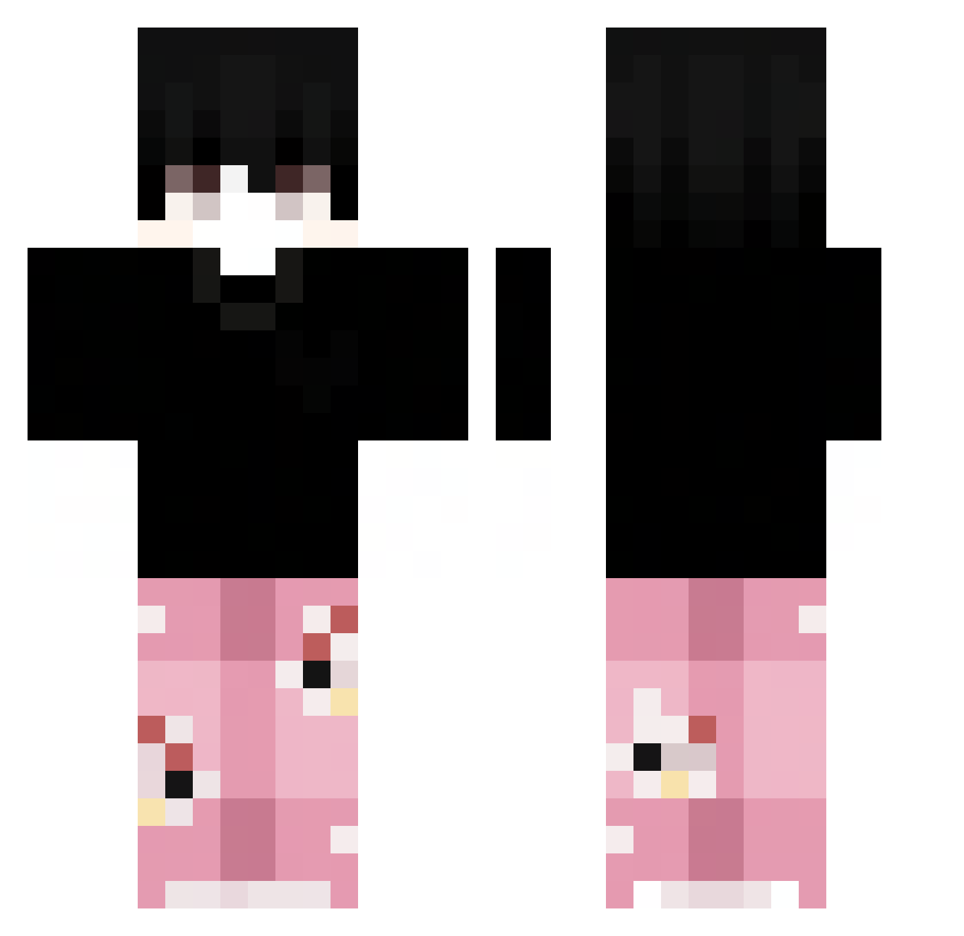 TrapShooting Minecraft skin, front and back view