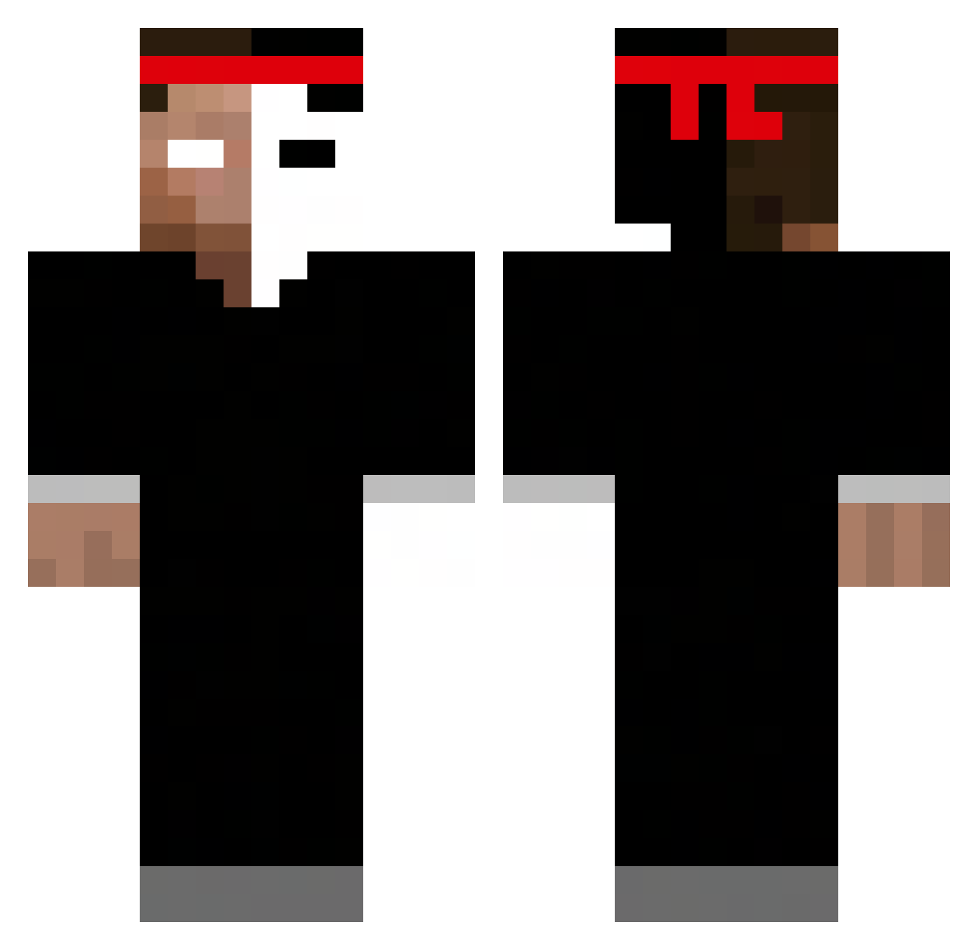 Nha_Mine Minecraft skin, front and back view