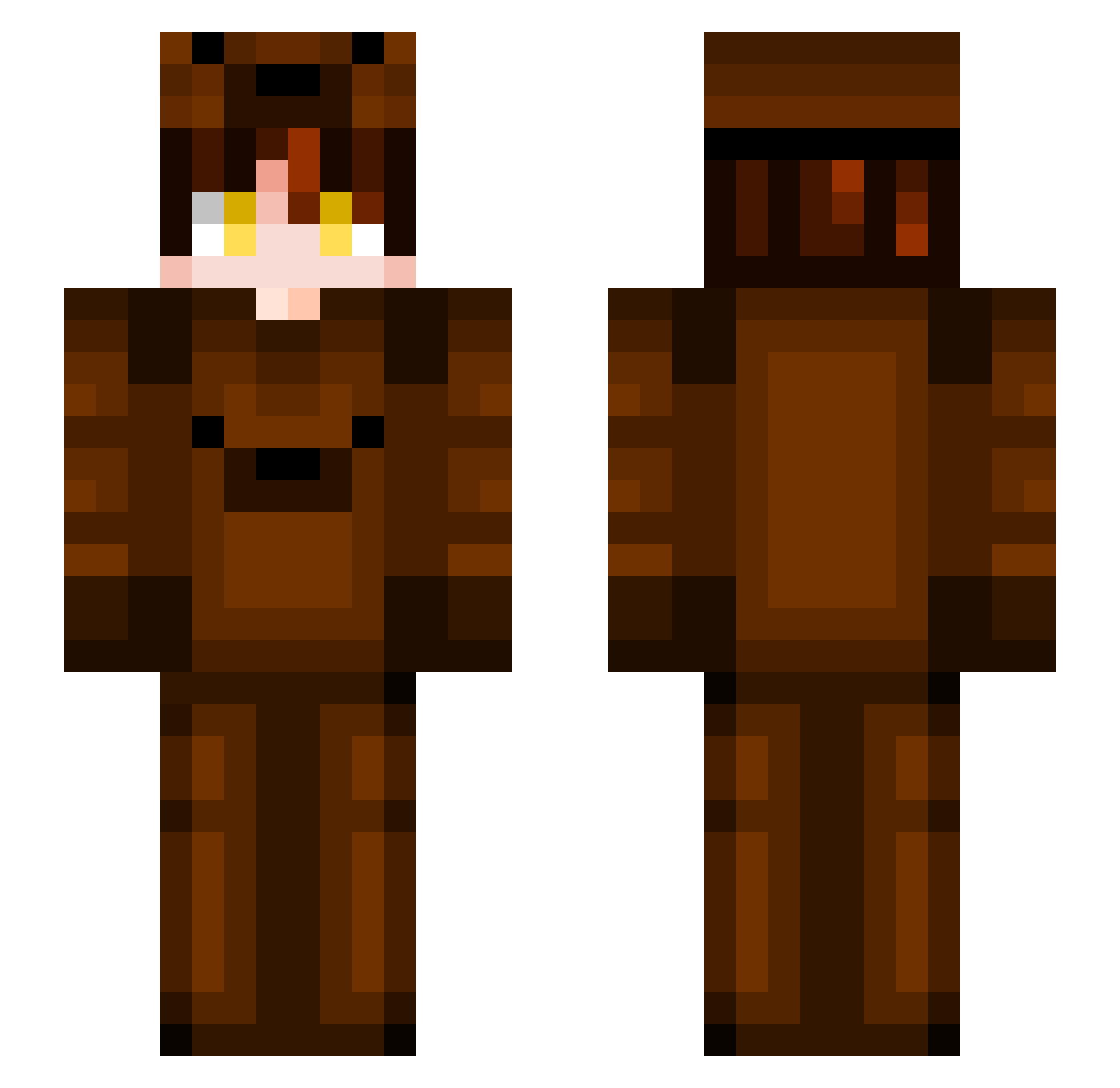 HUKTO_ Minecraft skin, front and back view