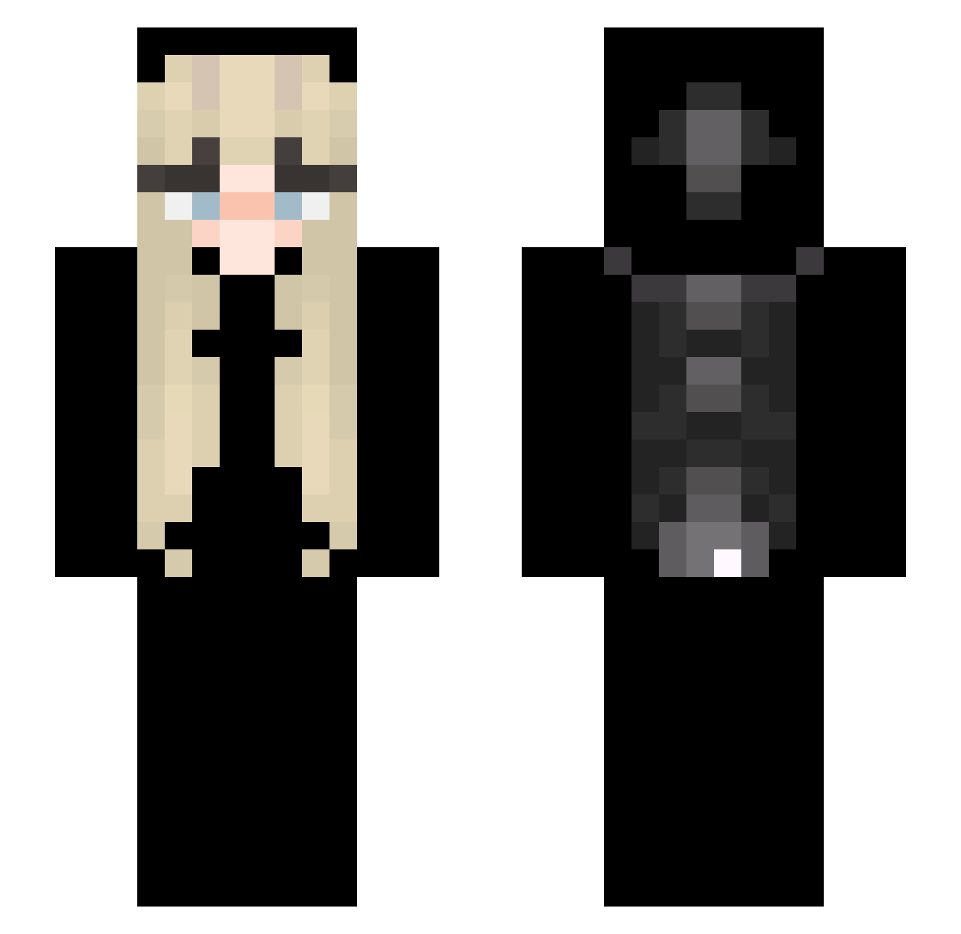 ImSuperLazi Minecraft skin, front and back view