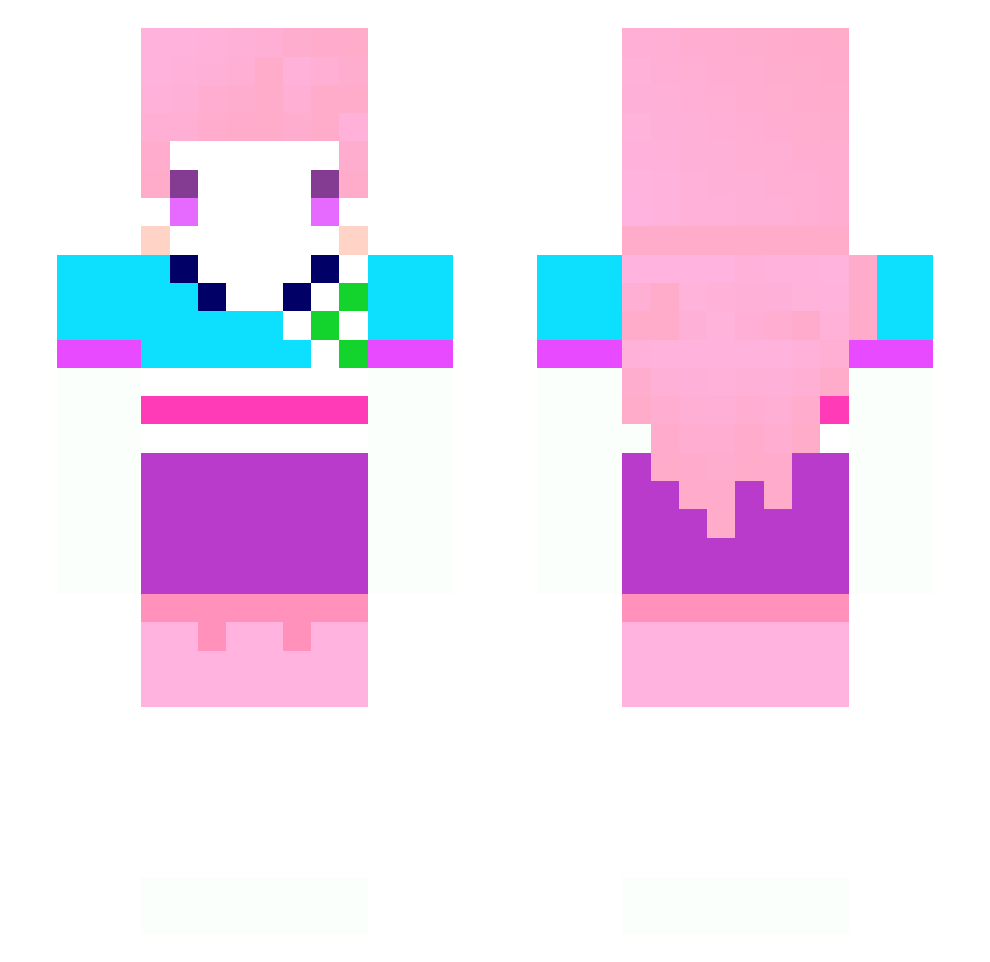 Y1S_ Minecraft skin, front and back view