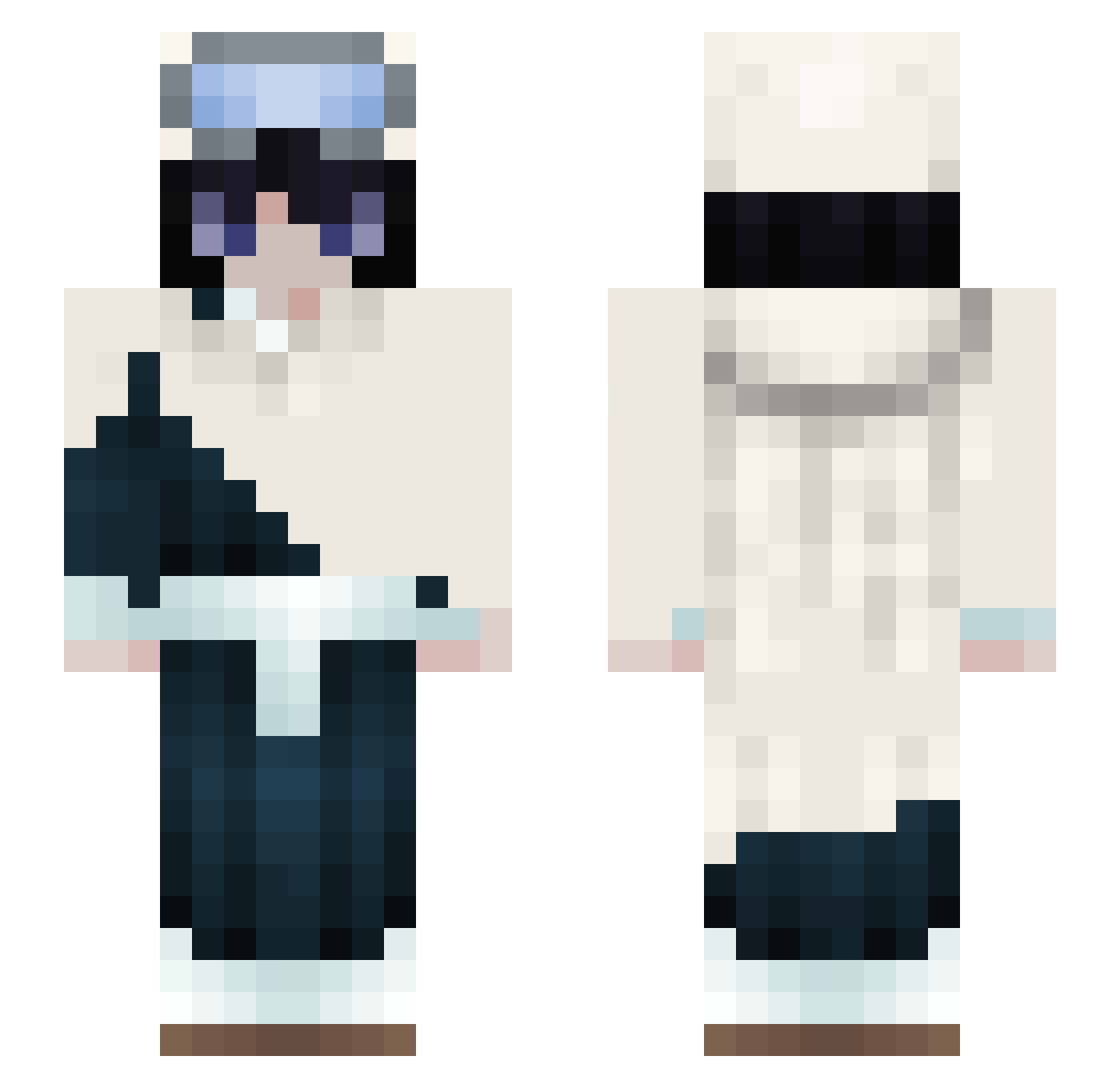 OXXXlDE Minecraft skin, front and back view