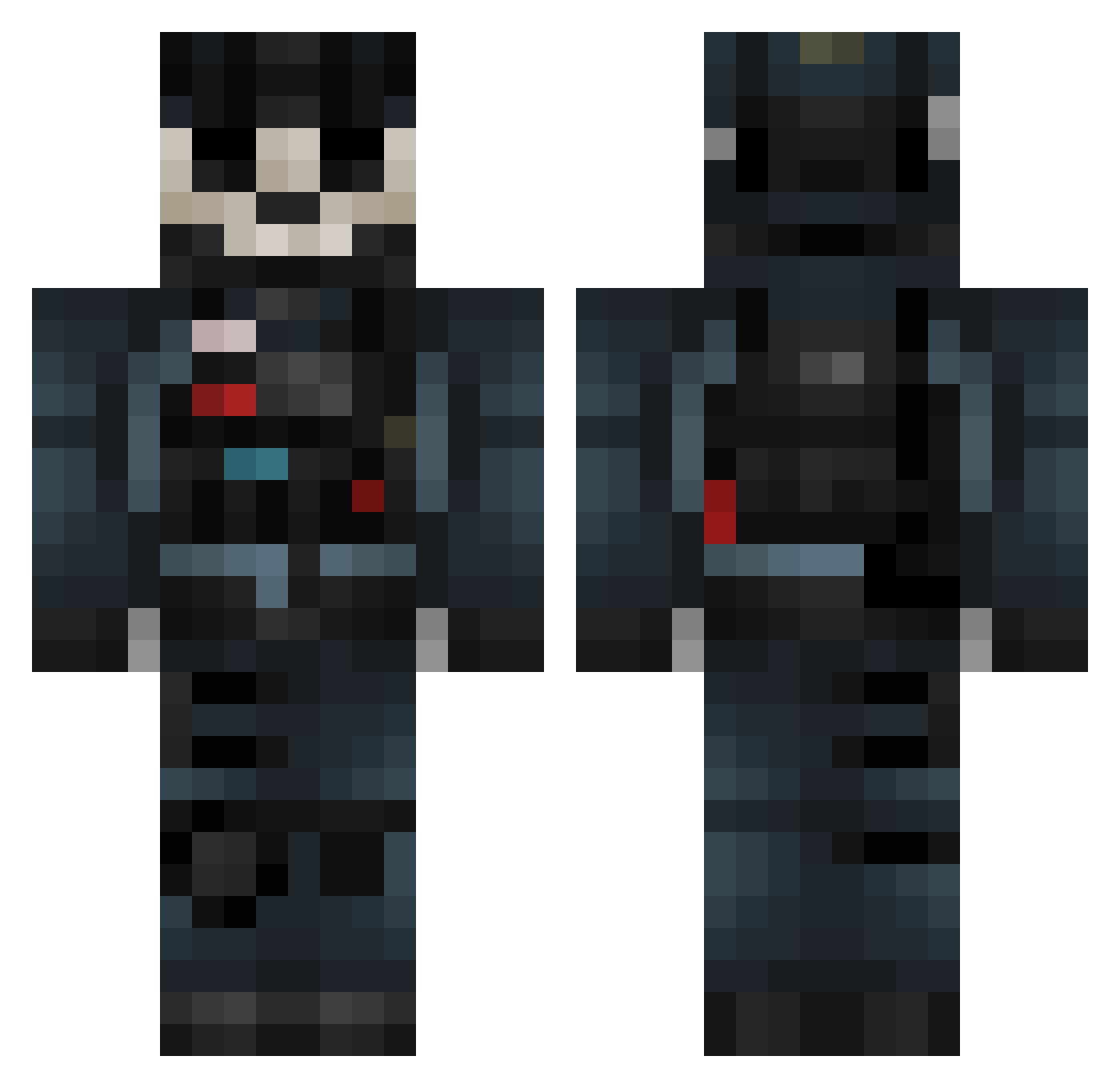 DracoDraco0 Minecraft skin, front and back view