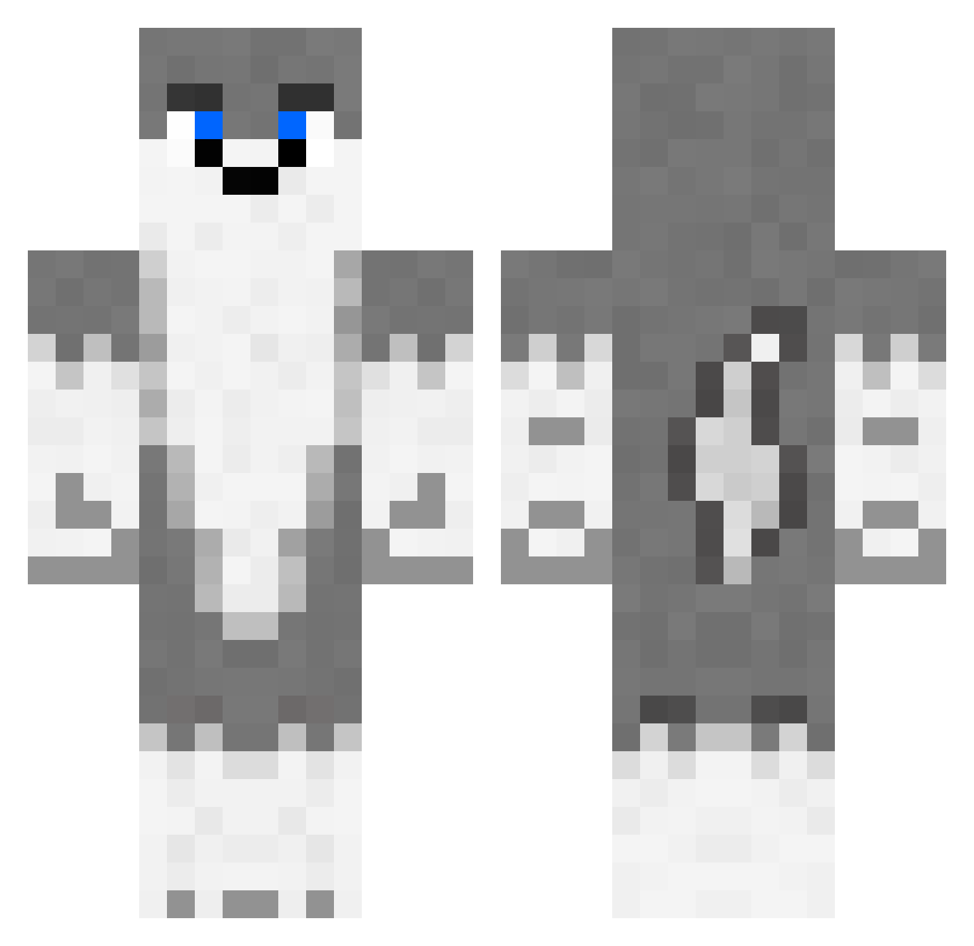 Kounsesito123 Minecraft skin, front and back view