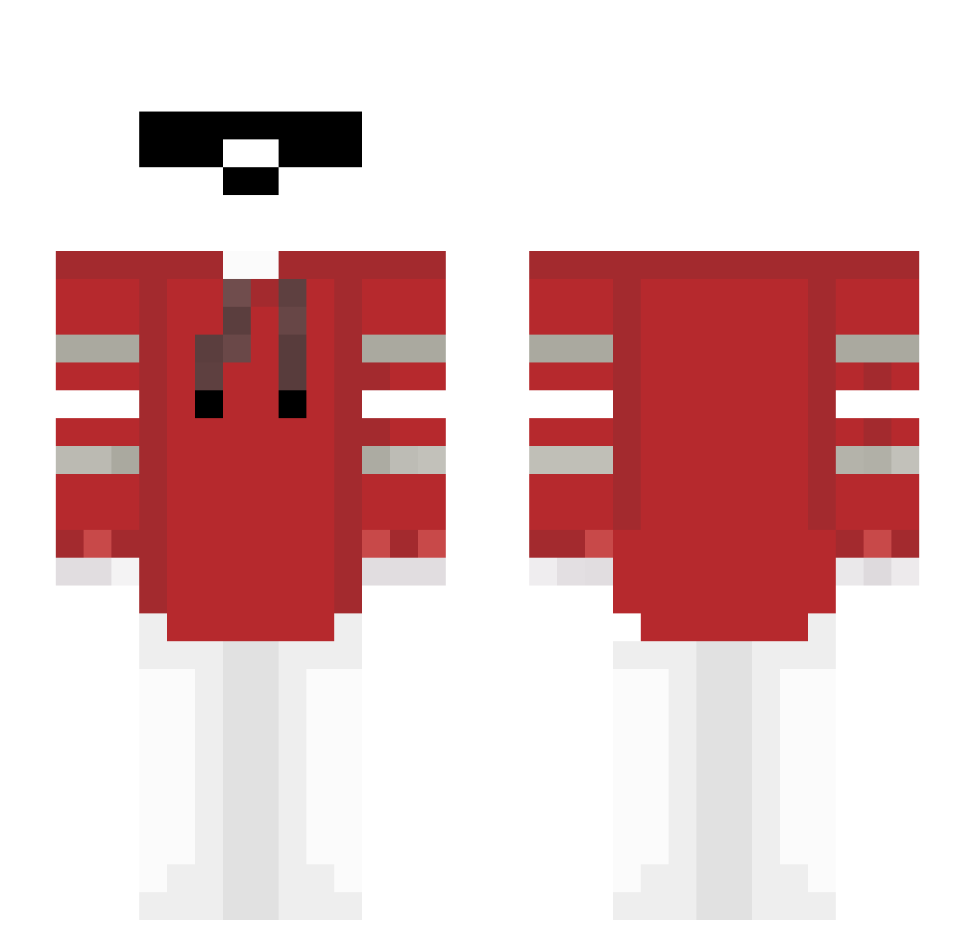 xSnaipy Minecraft skin, front and back view