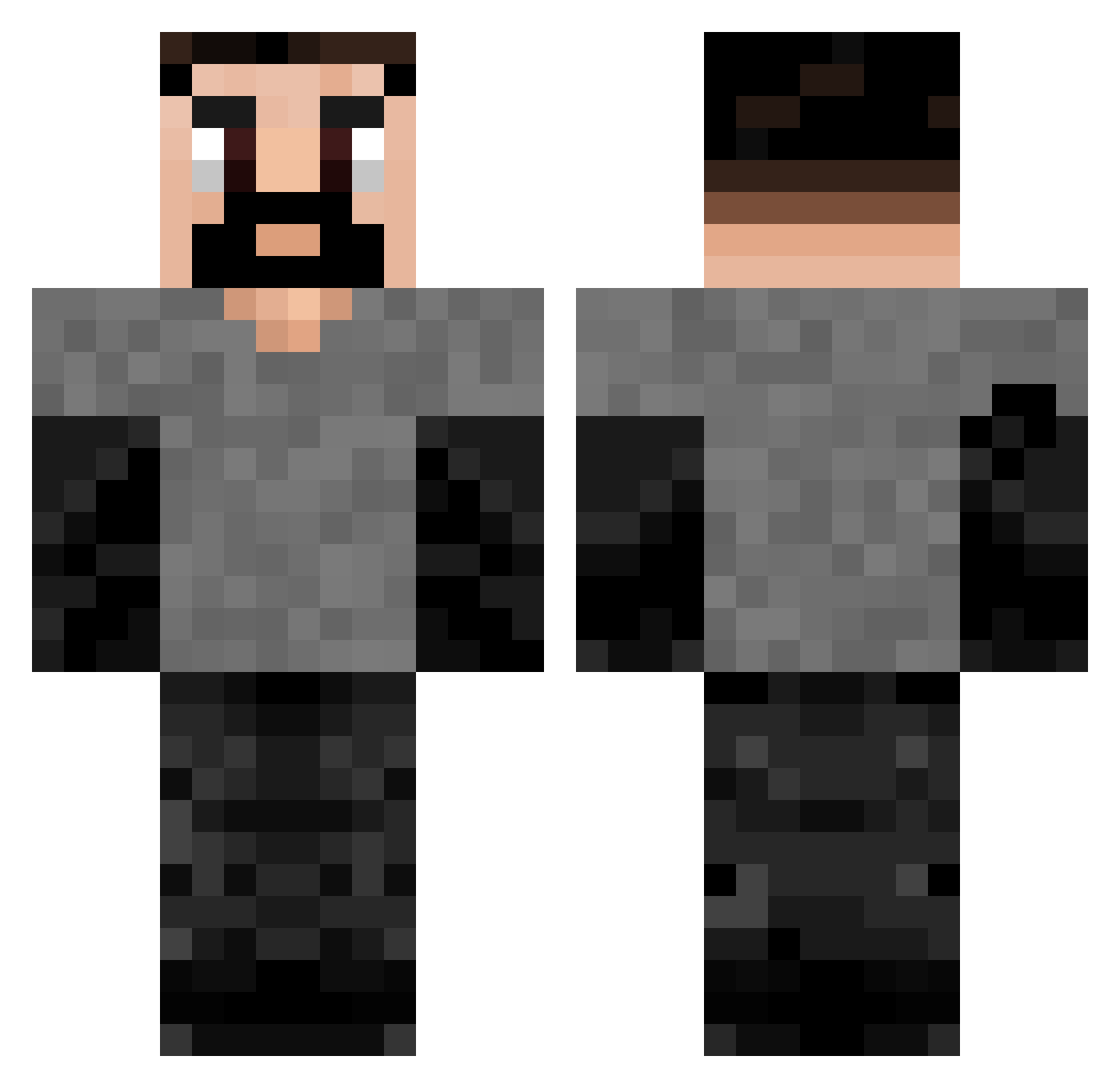 ProdByDyllan Minecraft skin, front and back view