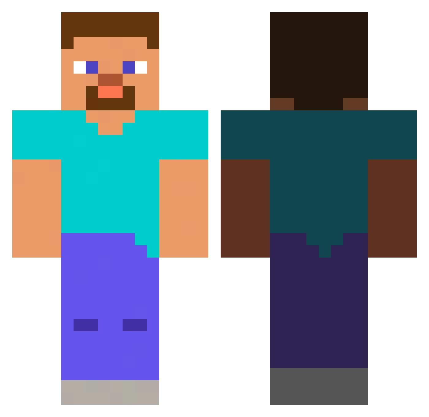 Copy_Sol Minecraft skin, front and back view