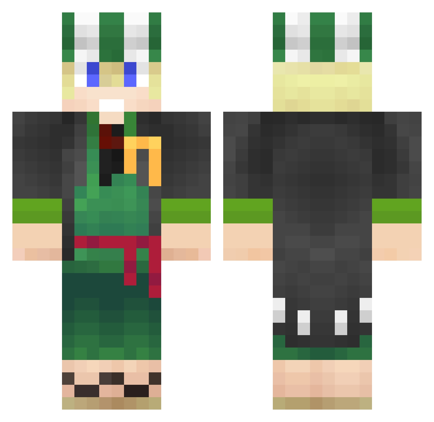 Ph1LzA Minecraft skin, front and back view