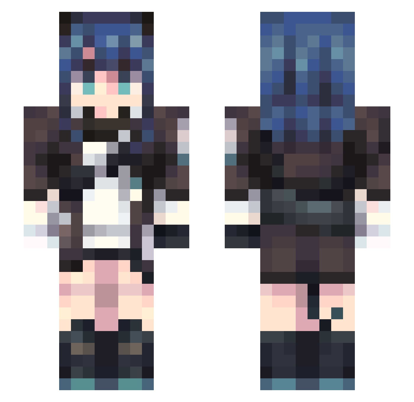 Shpongle69 Minecraft skin, front and back view